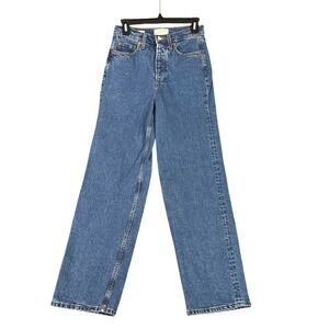 Universal Thread Jeans Womens 2 Highest Straight High‎ Rise Blue Denim Everyday